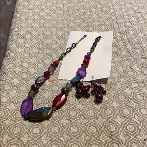 Necklace with matching earrings